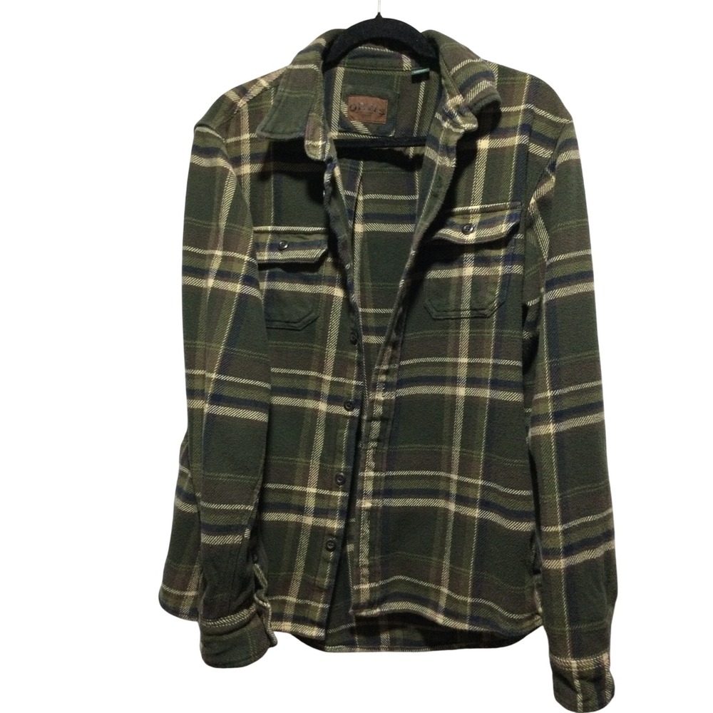 Orvis Green Plaid Casual Button-Down Shirt
